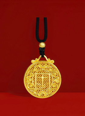 火烧不掉色金店同款古法沙金马年