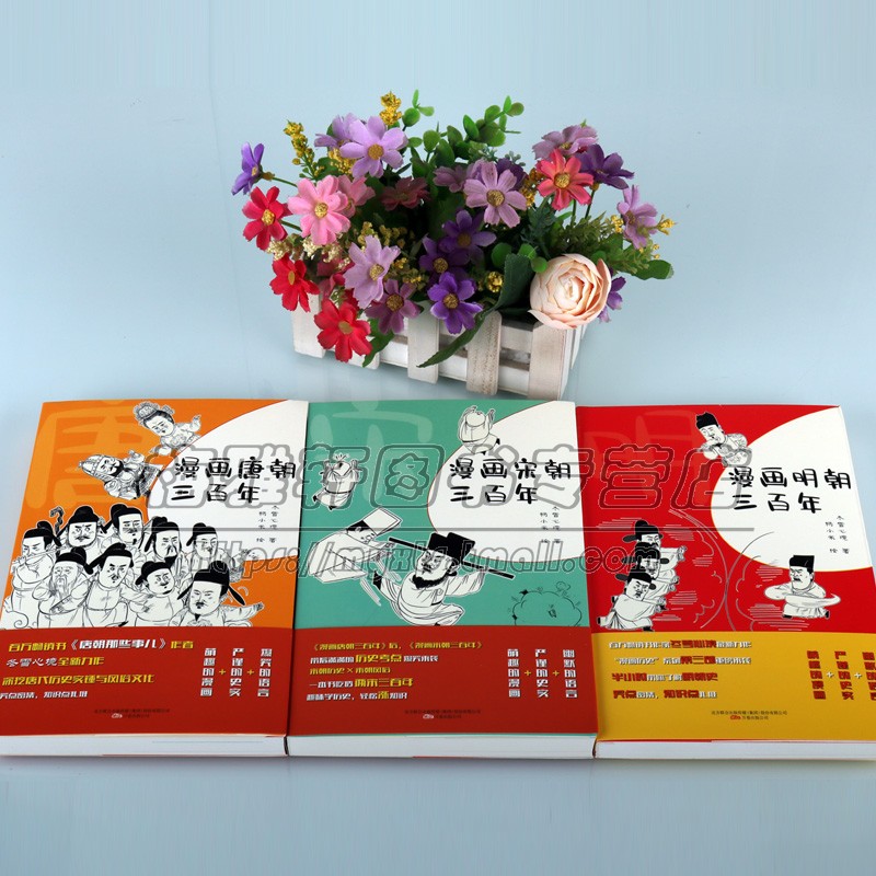 漫画唐朝 宋朝 明朝三百年系列(套装共3册)畅销书作家冬雪心境全新力作 中国历史风俗文化通俗读物绘本入门阅读鉴赏收藏著作书籍