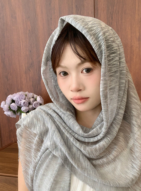 春秋季文艺百搭三角巾丝巾女装饰