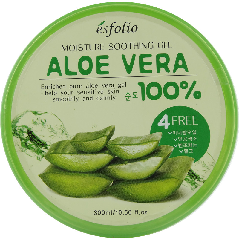 包邮esfolio韩国ALOE VERA 100%芦荟胶抗痘淡印睡眠补水免洗面膜 - 图3