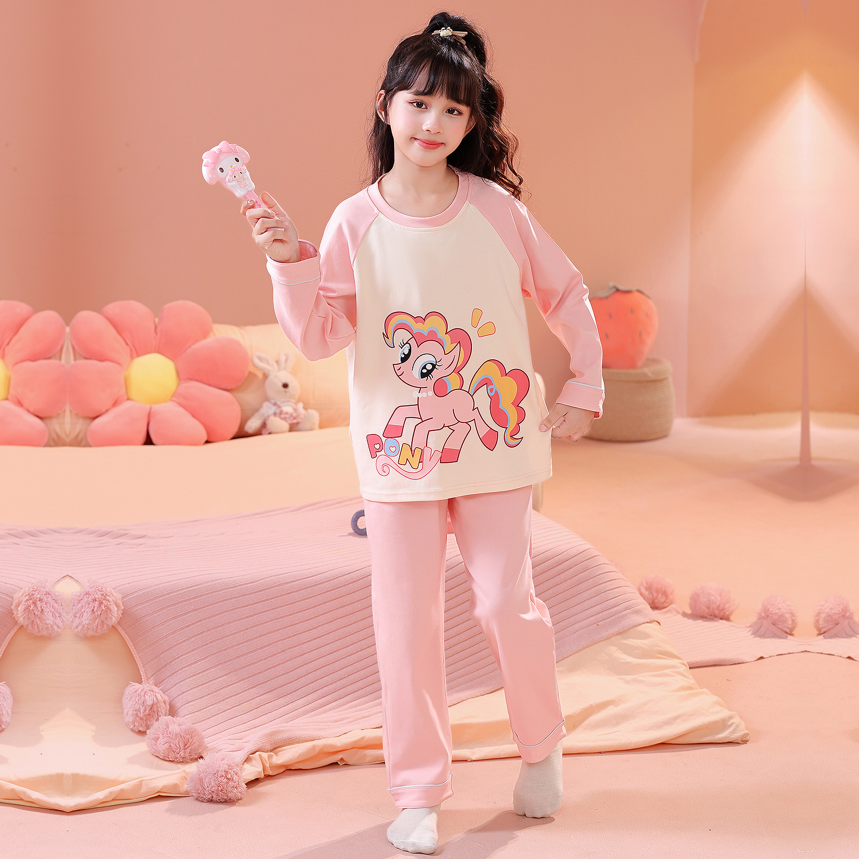 女童儿童睡衣a类全棉2025新款春秋季高端纯棉女款女孩宝宝家居服 - 图3