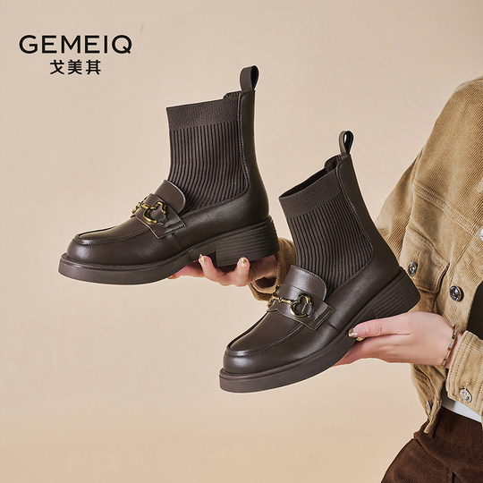 戈美其合集靴子马丁靴长筒靴及踝靴短靴不过膝长筒靴子女单里加绒