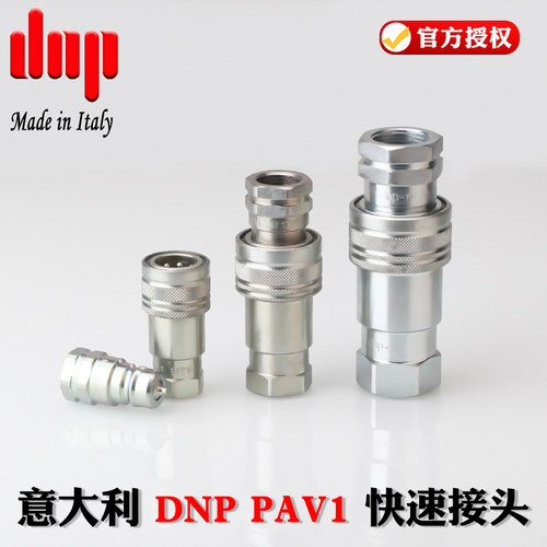 原装正品意大利DNP PAV1液压油压高压双自封快速快换快插快装接头 - 图1