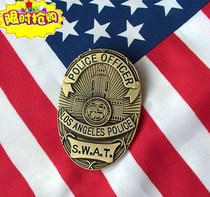 Los Angeles Badge LAPD Agent Metal Badge S W A T Badge Back Buckle Waist Hanging Badge