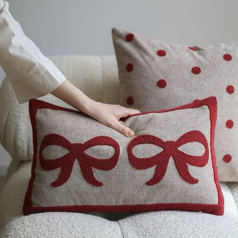 新款北欧中古风小美满夜间动物猫咪重工毛巾绣刺绣可拆卸靠枕腰枕,淘宝优惠券,粉丝福利购,淘宝优惠卷