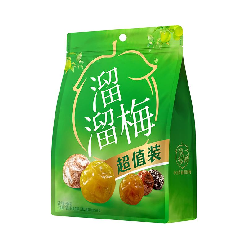 【爆款推荐】溜溜梅办公室休闲零食超值装300g青梅零食话梅西梅干