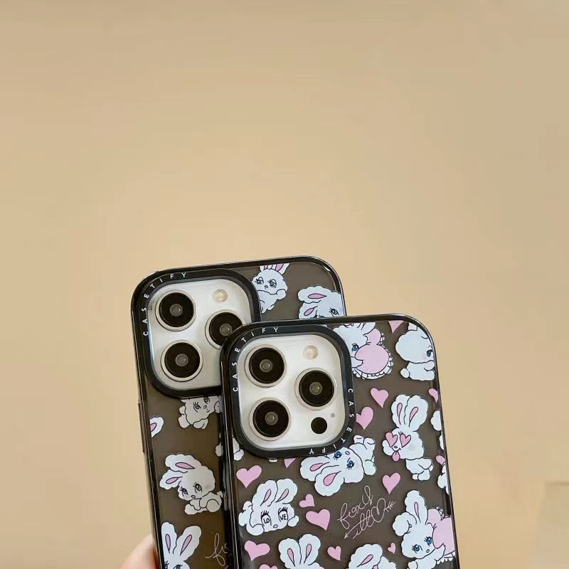 CASETiFy联名明星同款卡通爱心顽皮小白兔适用iPhone15苹果14promax12可爱少女13新款xs/xr全包防摔保护套8p - 图3