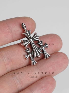 david情侣S925纯银做旧时尚