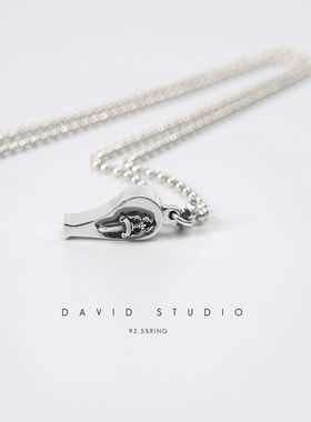 纯银MINI口哨网红款潮流项链
