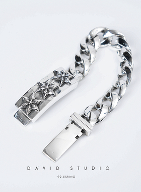 davidstudio925纯银光面手链