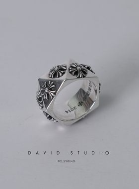 davidstudio925纯银戒指童军花