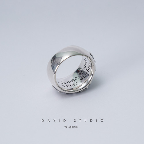 David studio925纯银十字架手工戒指 权志龙周扬清GD同款男女指环 - 图2