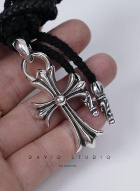 davidstudio925纯银牛皮皮绳
