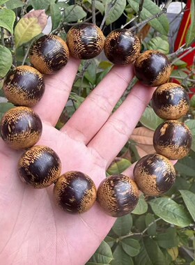 芽庄白奇蚂蚁沉香手串20mm佛珠手链天然老料沉香药香清甜沉水