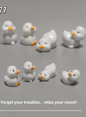 E加1 微景观迷你仿真小鸭子盆景造景小摆件树脂工艺品家居装饰品