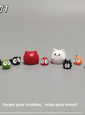 E加1 万圣节装饰品可爱卡通恶魔小精灵微景观创意园艺造景小摆件