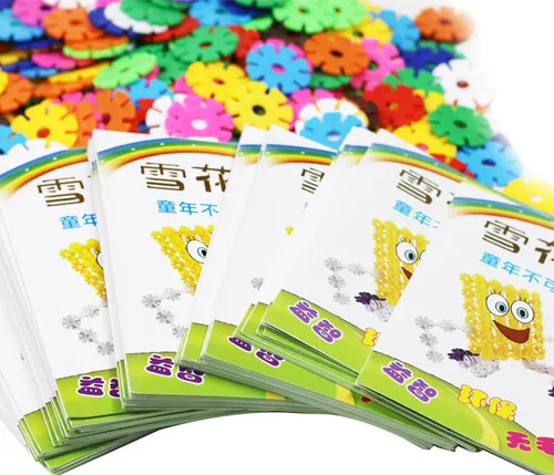 Конструктор для раннего возраста, цифровая пластиковая игрушка, со снежинками, увеличенная толщина