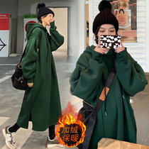 Radiation-resistant pregnant woman clothes for work autumn and winter clothing invisible computer bellwee straps loose and velvety coat with clot dress