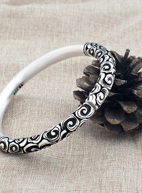 如意金箍棒男士银手镯