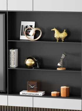 现代意式电视柜壁龛摆件轻奢客厅样板房开放格酒柜高级感软装饰品