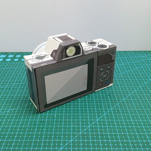 简版奥林巴斯照相机3D纸模型DIY益智手工课免剪折纸玩具天一纸艺 - 图1