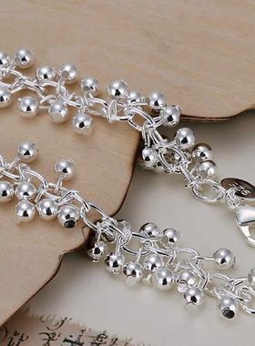 Silver Color Bracelets Charms Bead Chain Fashion Cute Nice W