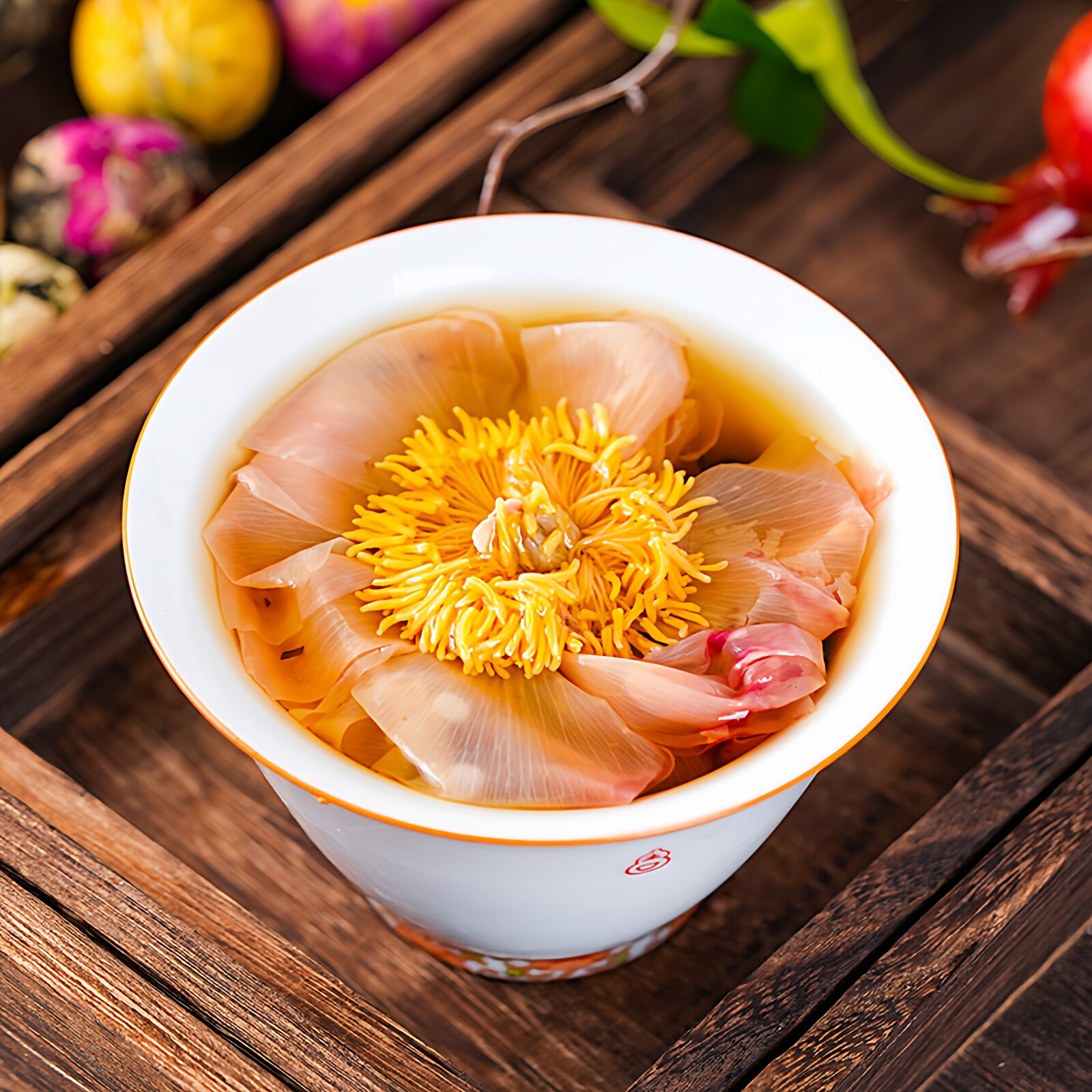 云南白茶手工龙珠工艺花茶球茉莉玫瑰花桂花菊花牡丹6种口味混装