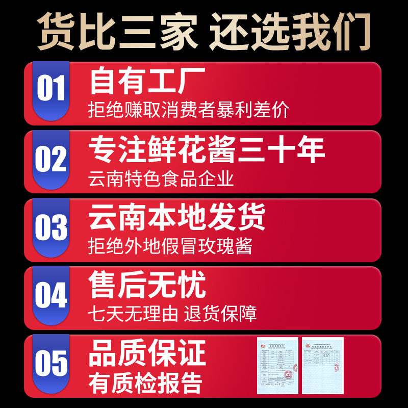 农科院云南玫瑰酱食用玫瑰花酱桂花酱百香果钵仔糕冰粉粉专用批发-图1