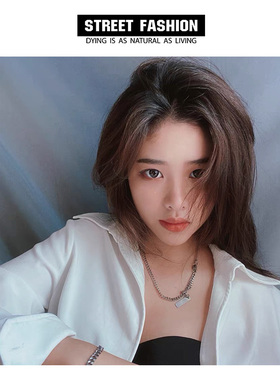 欧美潮流蛇骨拼接钛钢古巴链情侣