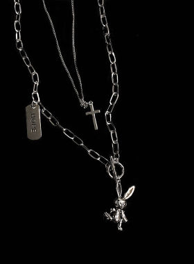 兔子项链ins风吊朋克暗黑系多层