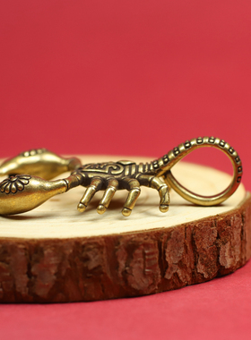 黄铜天蝎座摆件铜蝎子中式