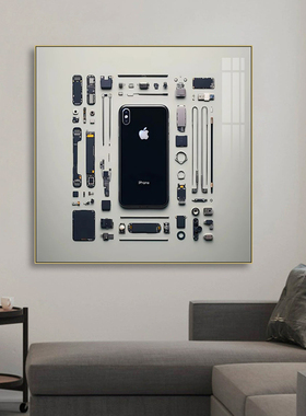 手机维修店装饰画手表店iPhone手机挂画苹果手机拆机分解图壁画