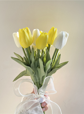 桌面摆件郁金香花束装饰品ins
