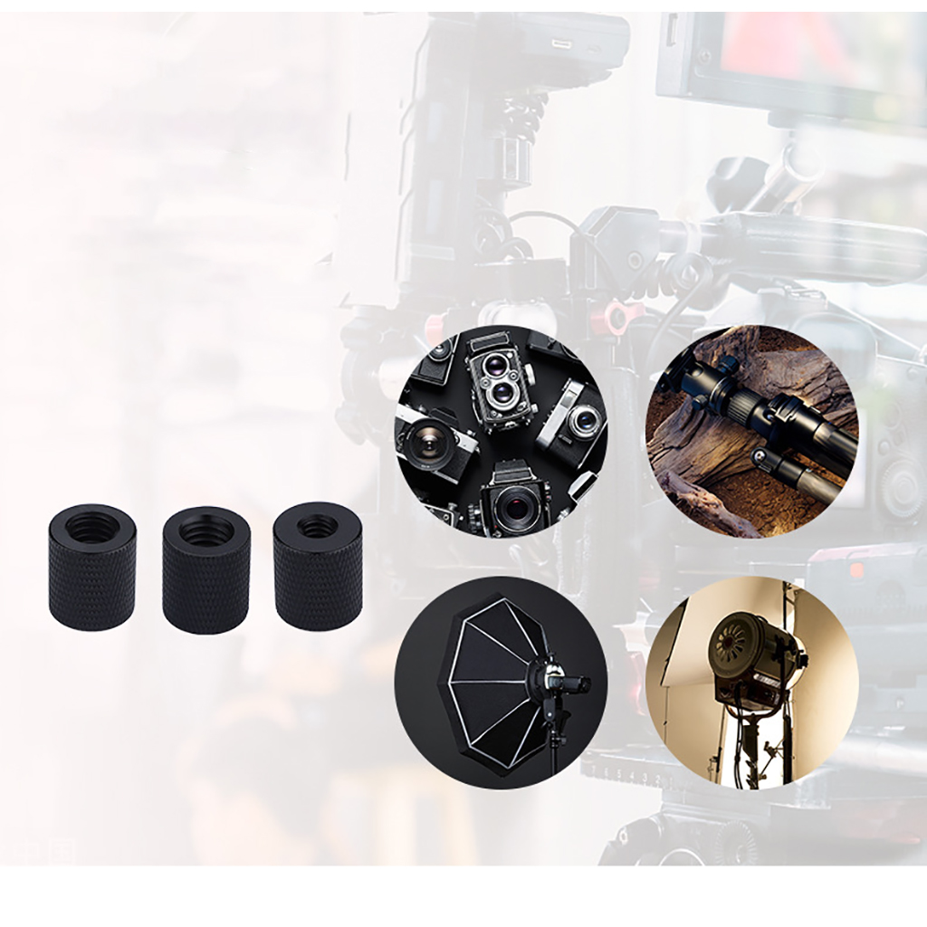 飞超 摄影1/4转3/8螺母D22/16/10mm三脚架1/4转m5/6/8/10转接螺丝 - 图0