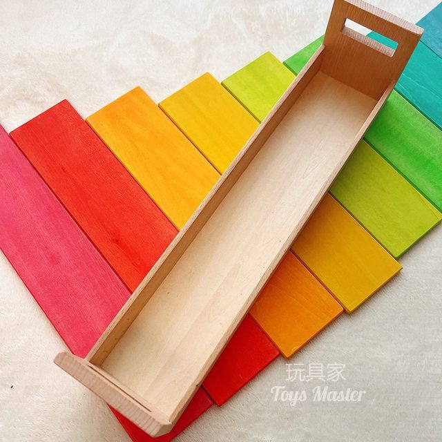 Storage tray Montessori teaching aids rainbow building blocks
