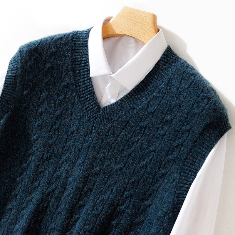 100%纯羊毛马甲背心坎肩男士V领加厚商务休闲无袖毛衣针织羊绒衫,淘宝优惠券,粉丝福利购,淘宝优惠卷