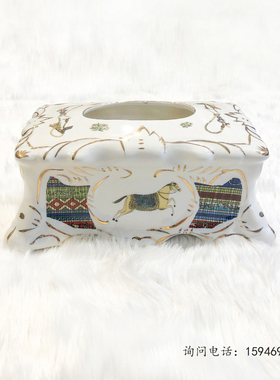 会所欧式风纸巾盒桌面摆件可定制