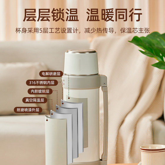 Mingjue outdoor thermos kettle 316 stainless steel thermos cup