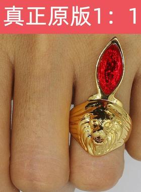 S925纯银狮子之瞳雷欧奥特曼戒指万代战士变身器儿童动漫艾斯变身