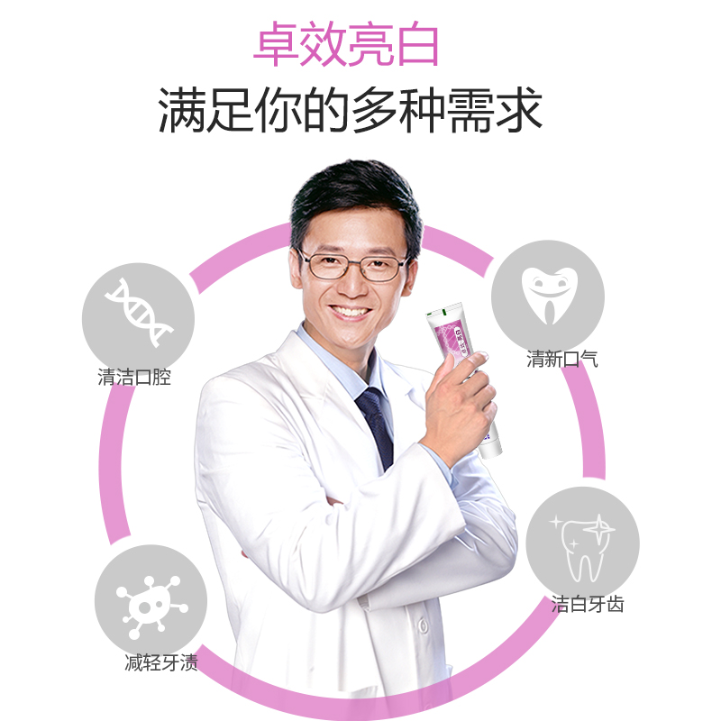 【秒杀】牙博士牙膏小苏打卓效亮白牙膏120g*2支