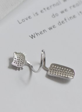 妖家纯银泰国满钻猫咪款戒指