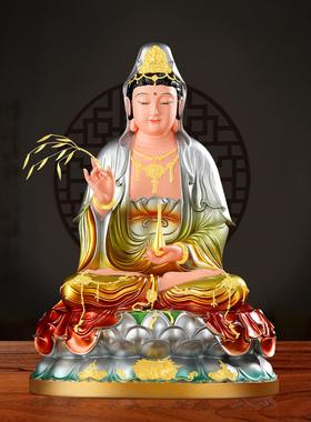 观世音菩萨像居家保平安娑婆三圣