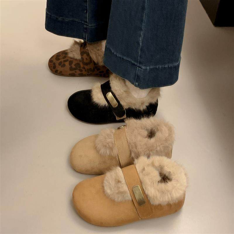 4CM内增高毛口金属魔术贴毛毛鞋女新款雪地短靴保暖加绒棉勃肯鞋,淘宝优惠券,粉丝福利购,淘宝优惠卷