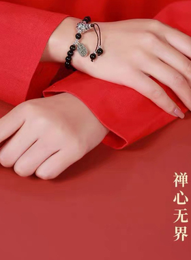杭州灵隐绿幽灵藏银手串