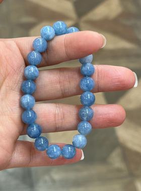 杭州灵隐海蓝宝单圈圆珠手串