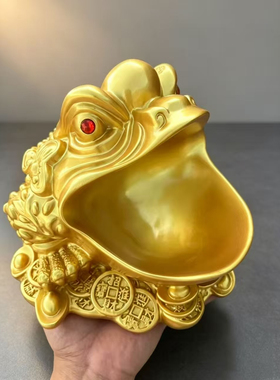 树脂招财金蟾玄关钥匙收纳摆件