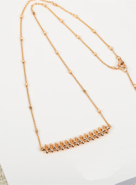 高端定制嘻哈个性设计感铆钉项链女朋克短款颈链玫瑰金镶钻锁骨链