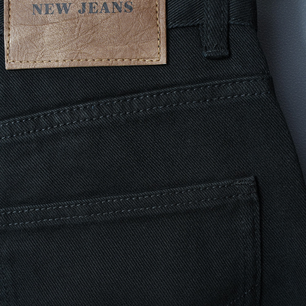 纯棉高端秋冬季九分牛仔裤男宽松直筒长裤黑色加绒厚休闲全棉无弹,淘宝优惠券,粉丝福利购,淘宝优惠卷