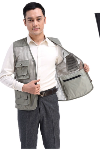 Мужской дорожный жилет для отдыха, для среднего возраста, большой размер