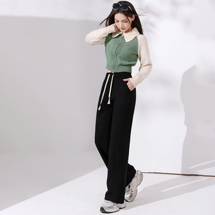 衿晢！秋冬羊毛蚕丝加绒直筒裤